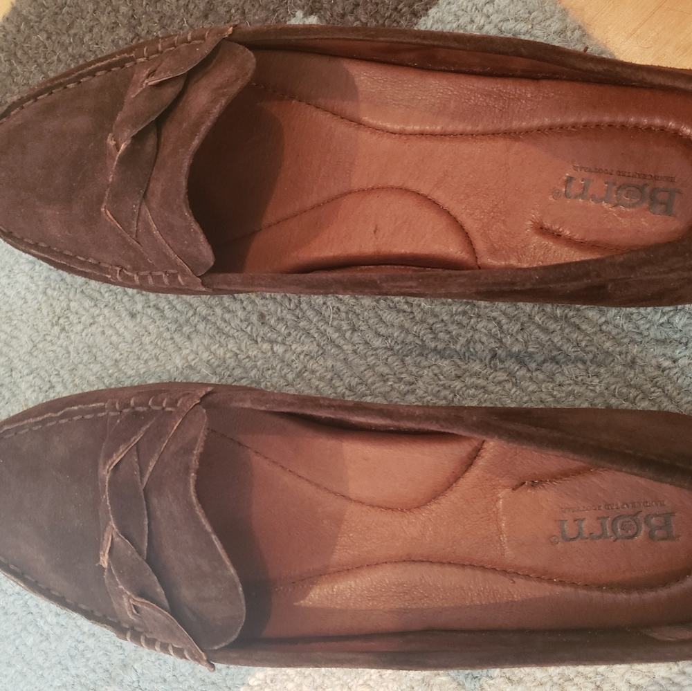 Born Driving Moccasins Dark Brown suede..11